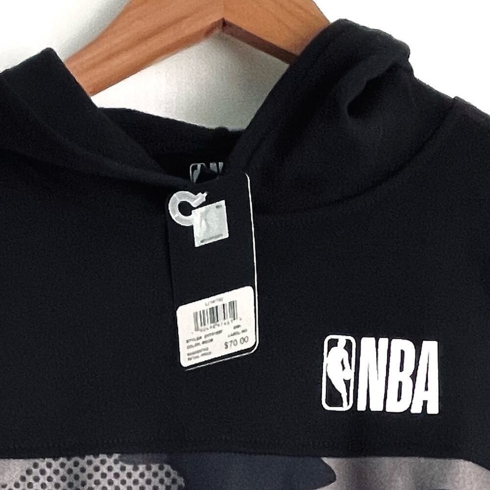 🆕NBA camo hoodie black and grey basketball youth kids boys large 14-16 pullover - Picture 9 of 9